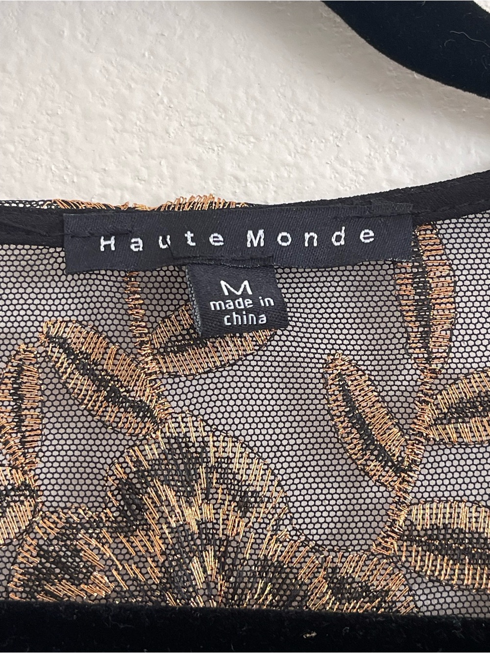 Haute Monde Sheer Floral Metallic Embroidery Duster Boho Kimono Size Medium - Picture 8 of 10